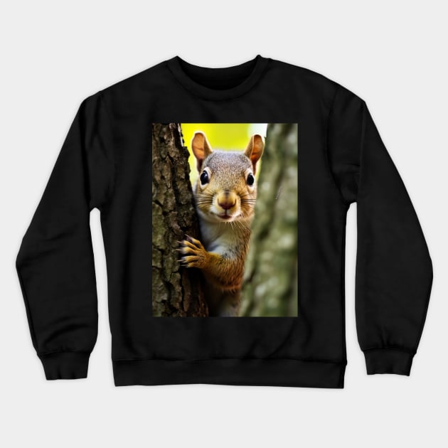 squirrel looking at you Crewneck Sweatshirt by Maverick Media